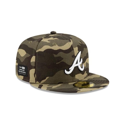 Atlanta Braves Gorra | New Era MLB Armed Forces Weekend 59fifty Fitted Cap Mexico - Verdes
